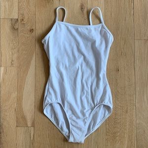 White mirella classic leotard